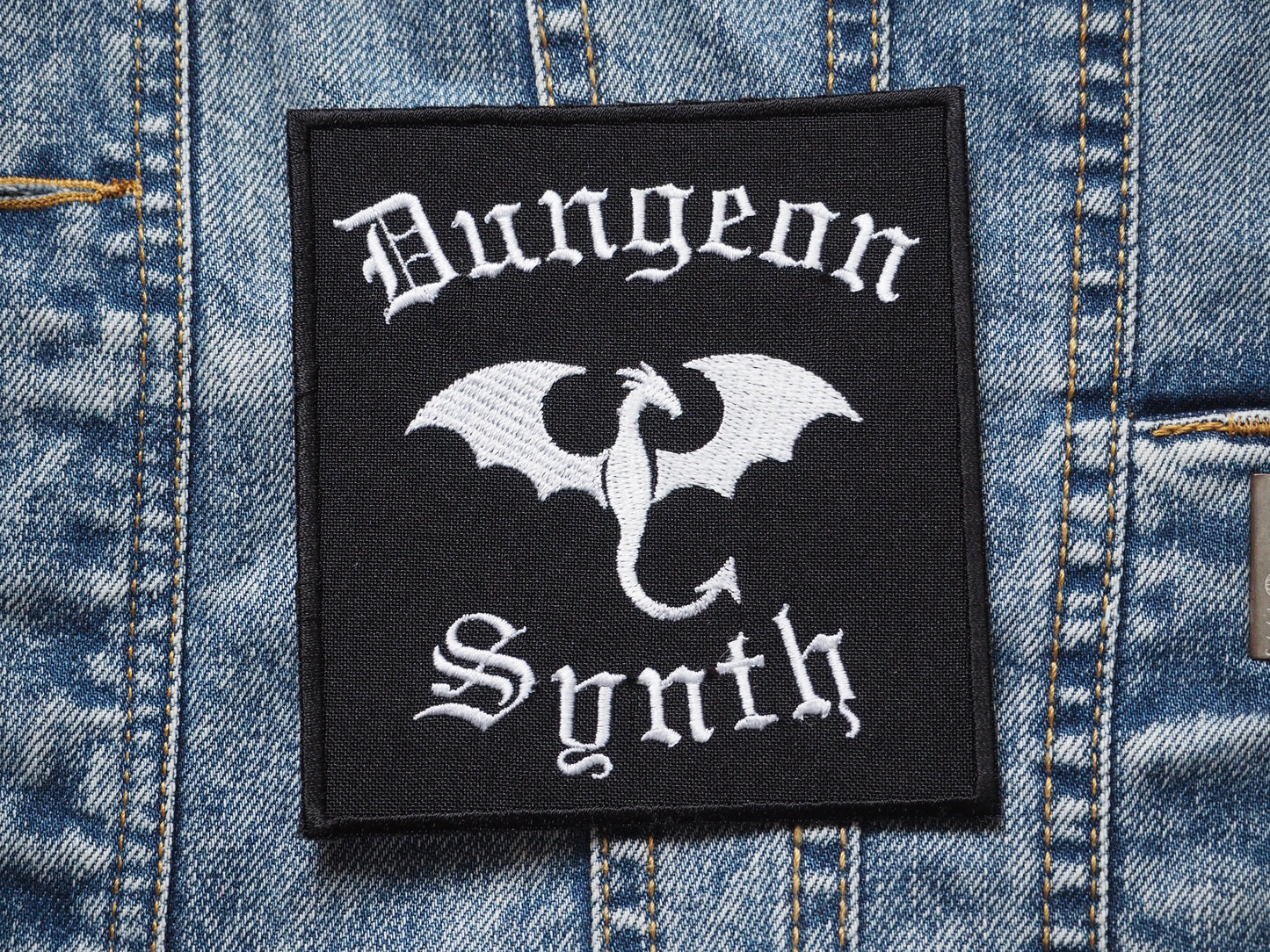 Dungeon Synth Medieval Dragon Embroidered Patch