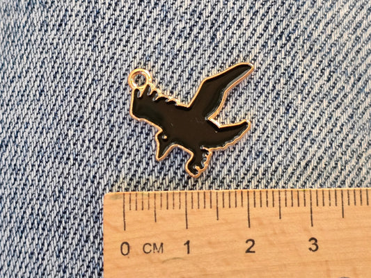Raven metal pendant