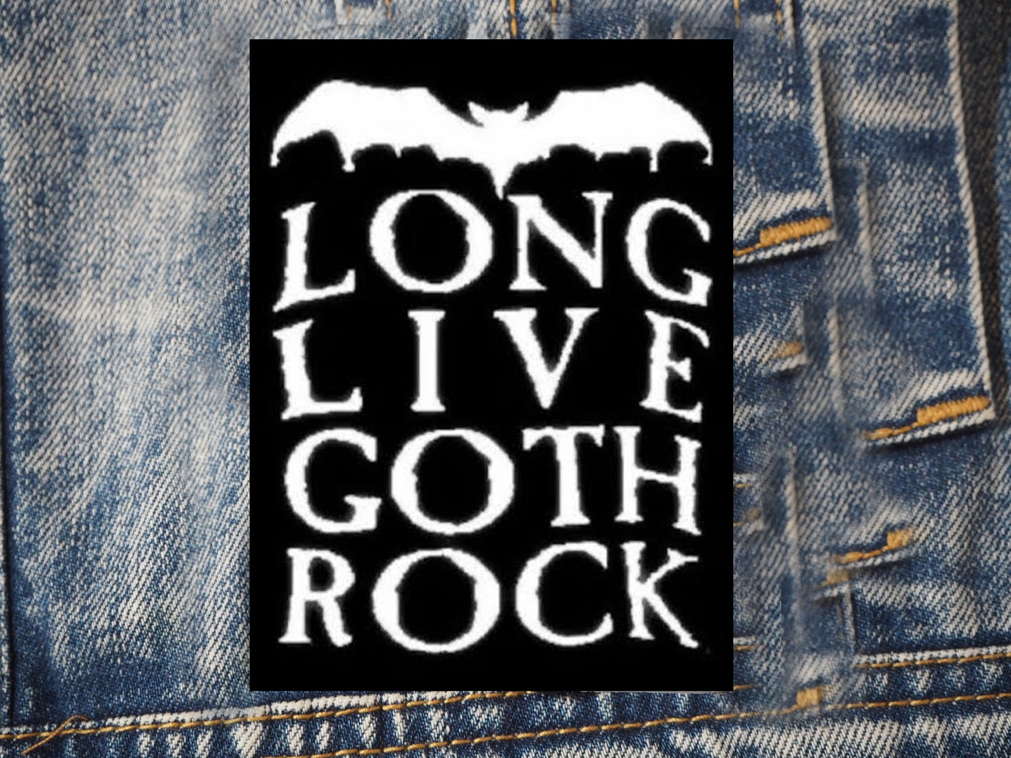 Long Live Goth Rock Embroidered Patch