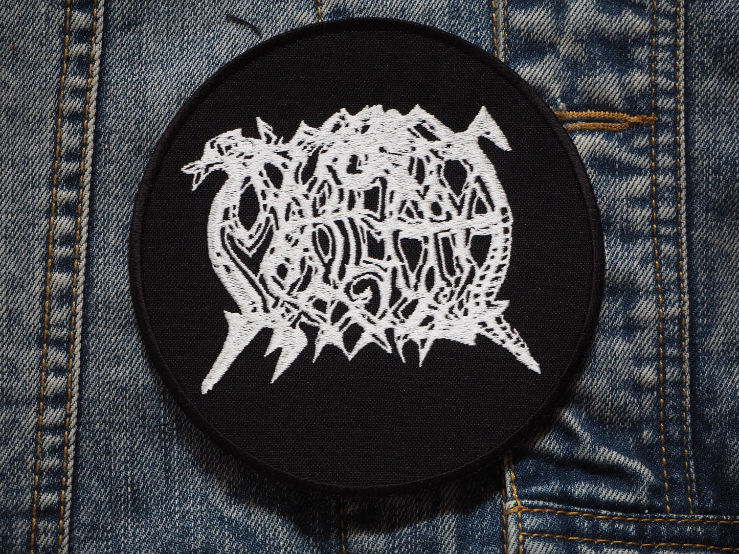 Patch Black Metal Embroidered