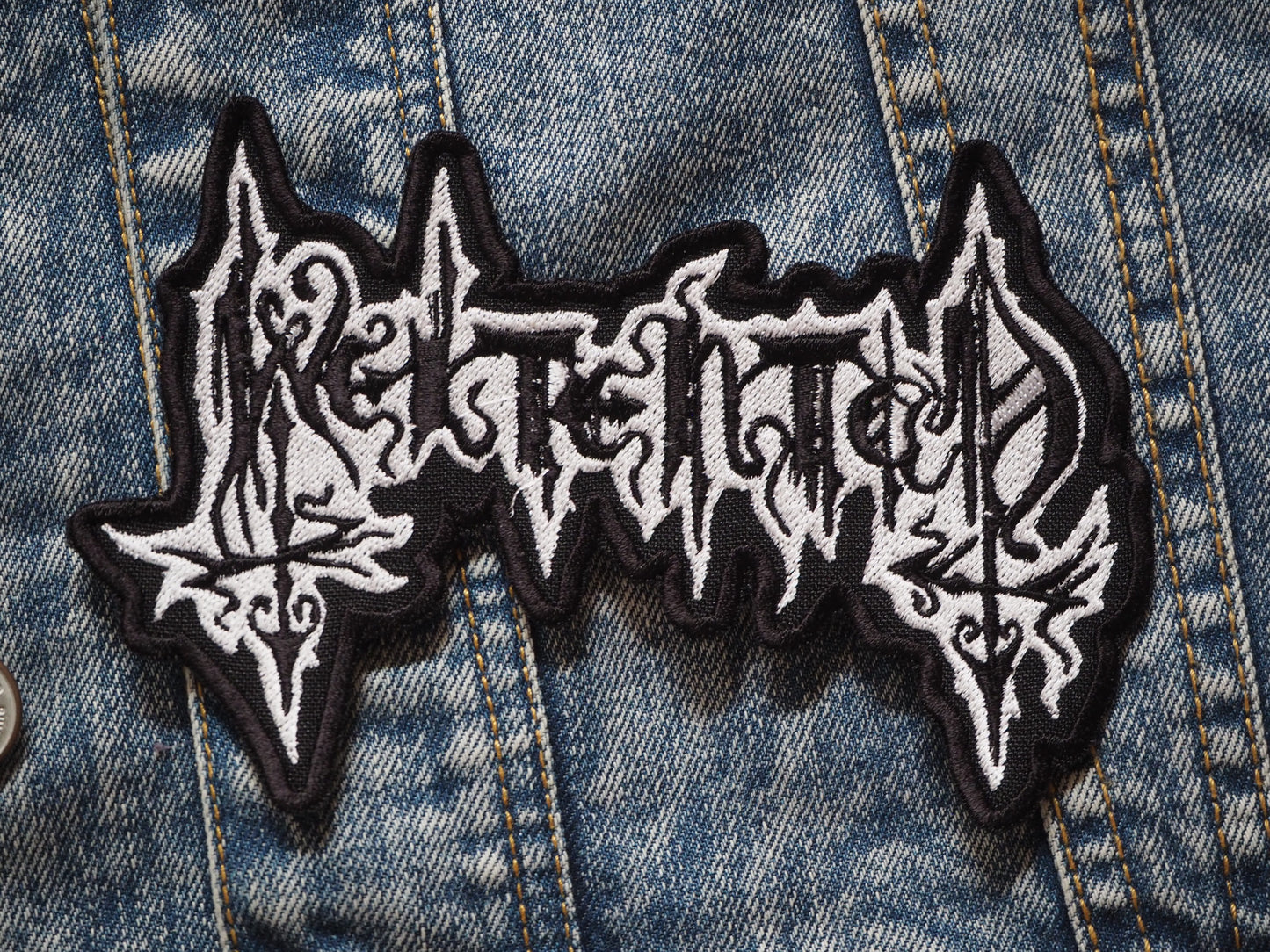 Patch Black Metal Embroidered
