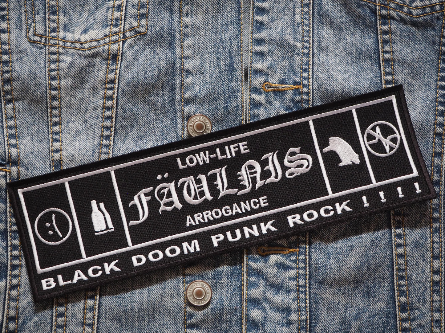 Black Doom Punk Rock Patch