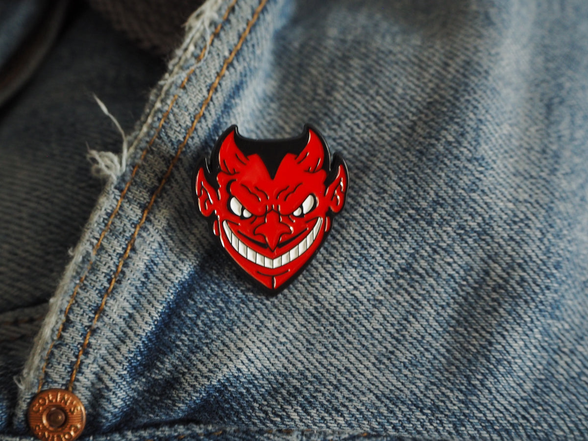 Devil Horror Enamel Metal Pin