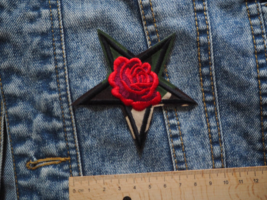 Pentagram & Rose Patch