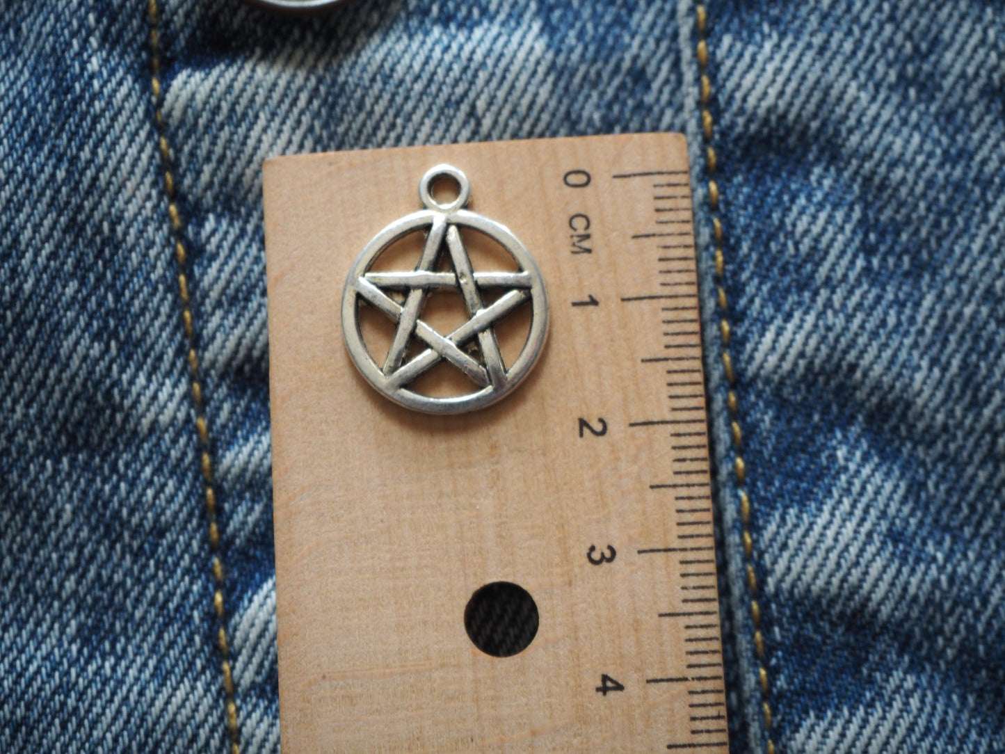 Pentagram Mini Metal Pendant