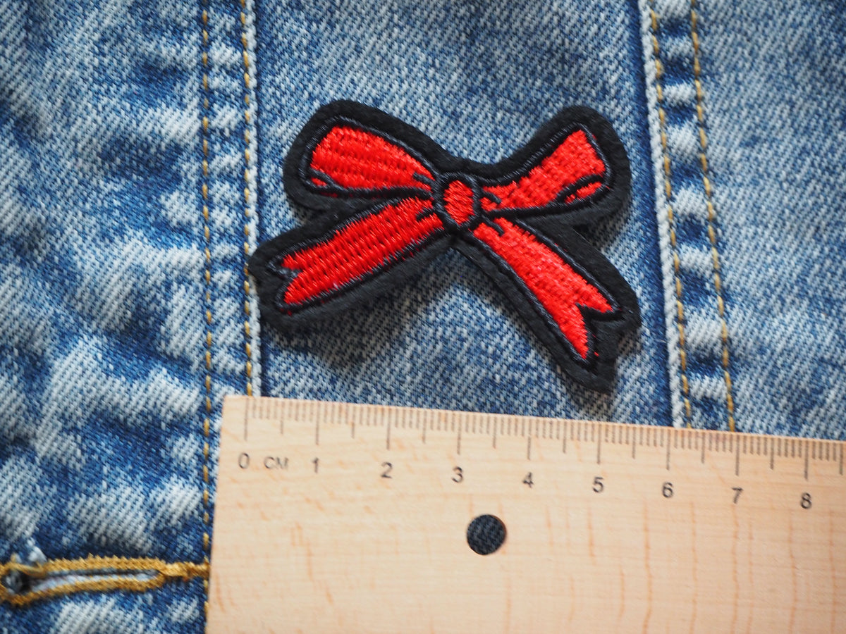 Circle Ribbon Patch Red & Pink Ribbon Patch – IngridPatches