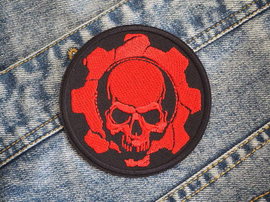 Skull Warhammer Embroidered Patch