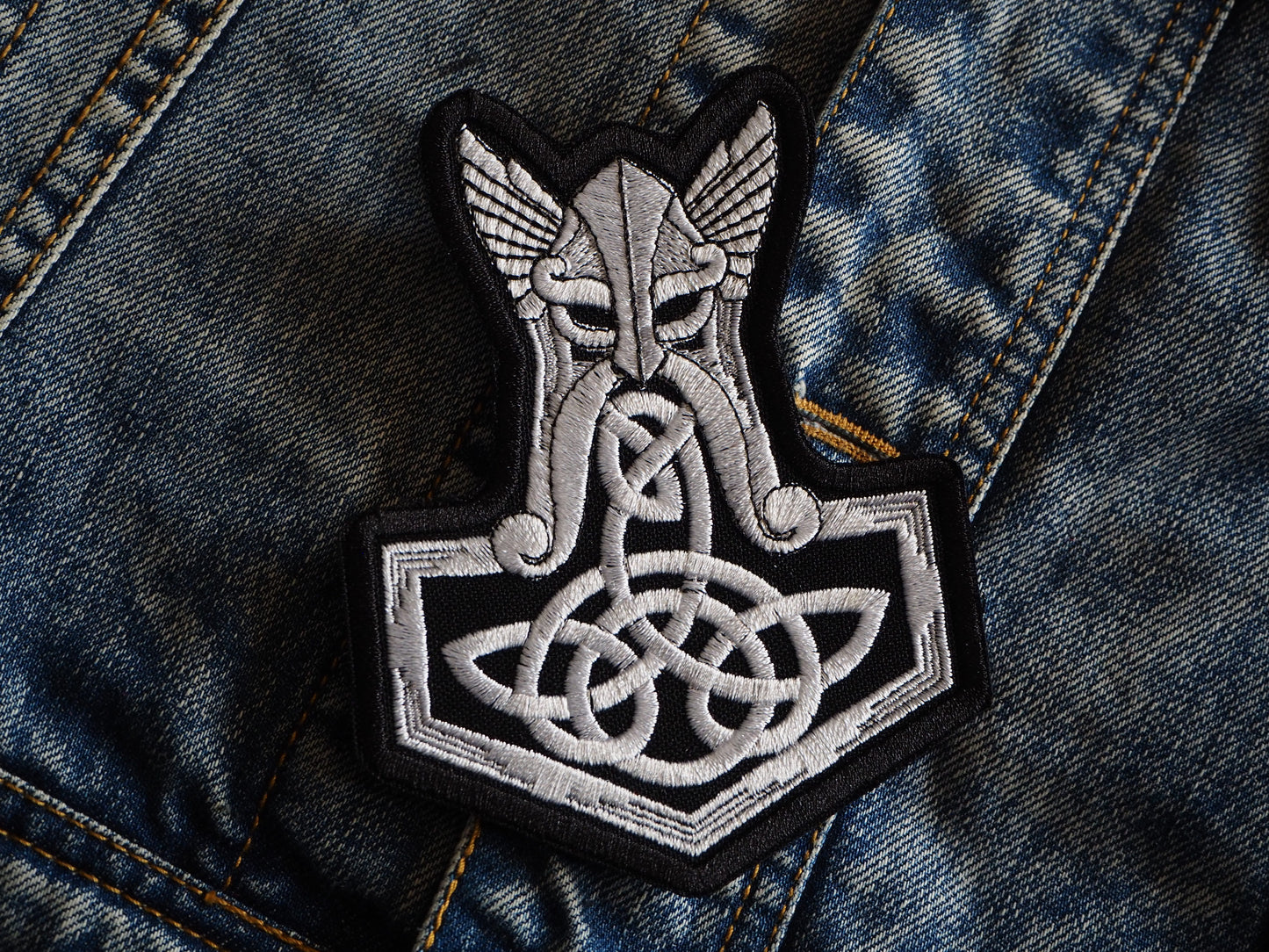 Mjölnir Thors Hammer Viking symbol Embroidered Patch