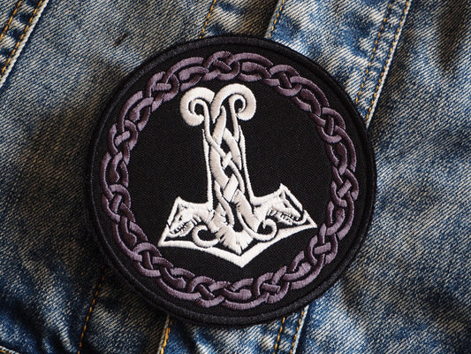 Mjölnir Thors Hammer Viking symbol Embroidered Patch