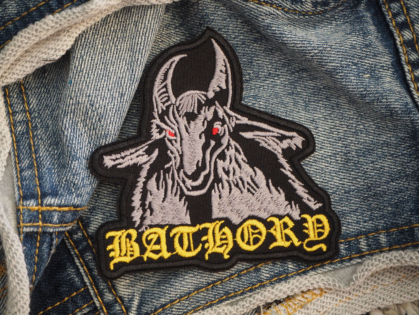 Bathory Goat Black Metal Embroidered Patch