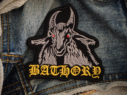 Bathory Goat Black Metal Embroidered Patch