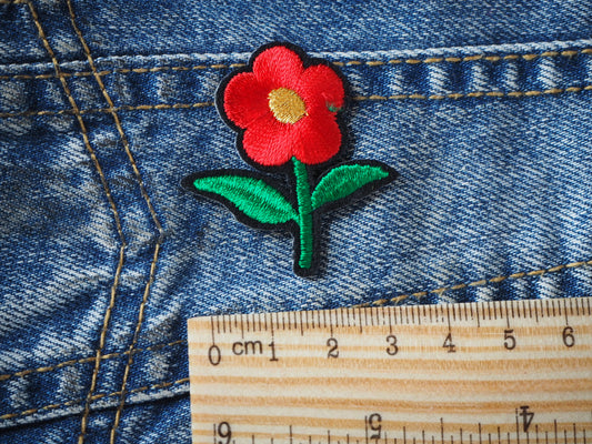 MINI RED FLOWER patch