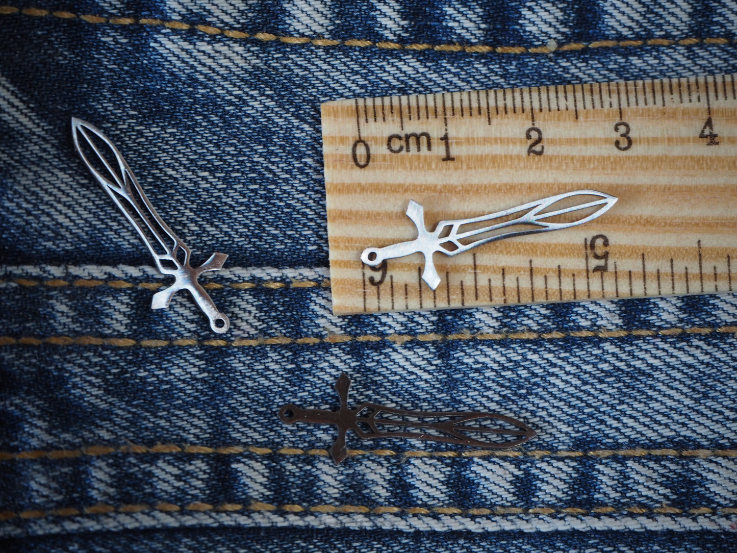 MEDIEVAL SWORD mini metal pendant