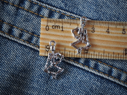 SKELETON mini metal pendant