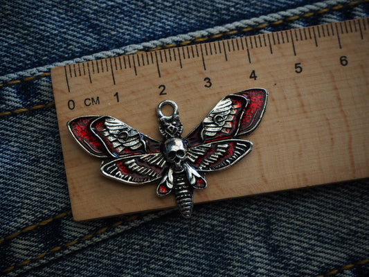 Skull Butterfly Metal Pendant