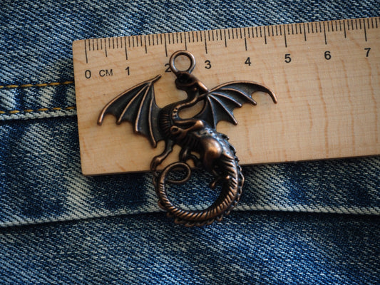 Medieval Dragon Metal Pendant