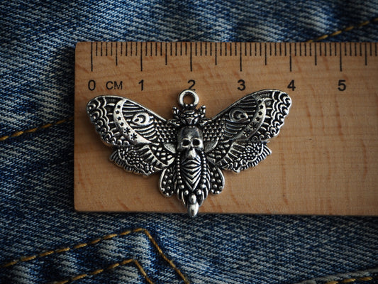Skull Butterfly Metal Pendant