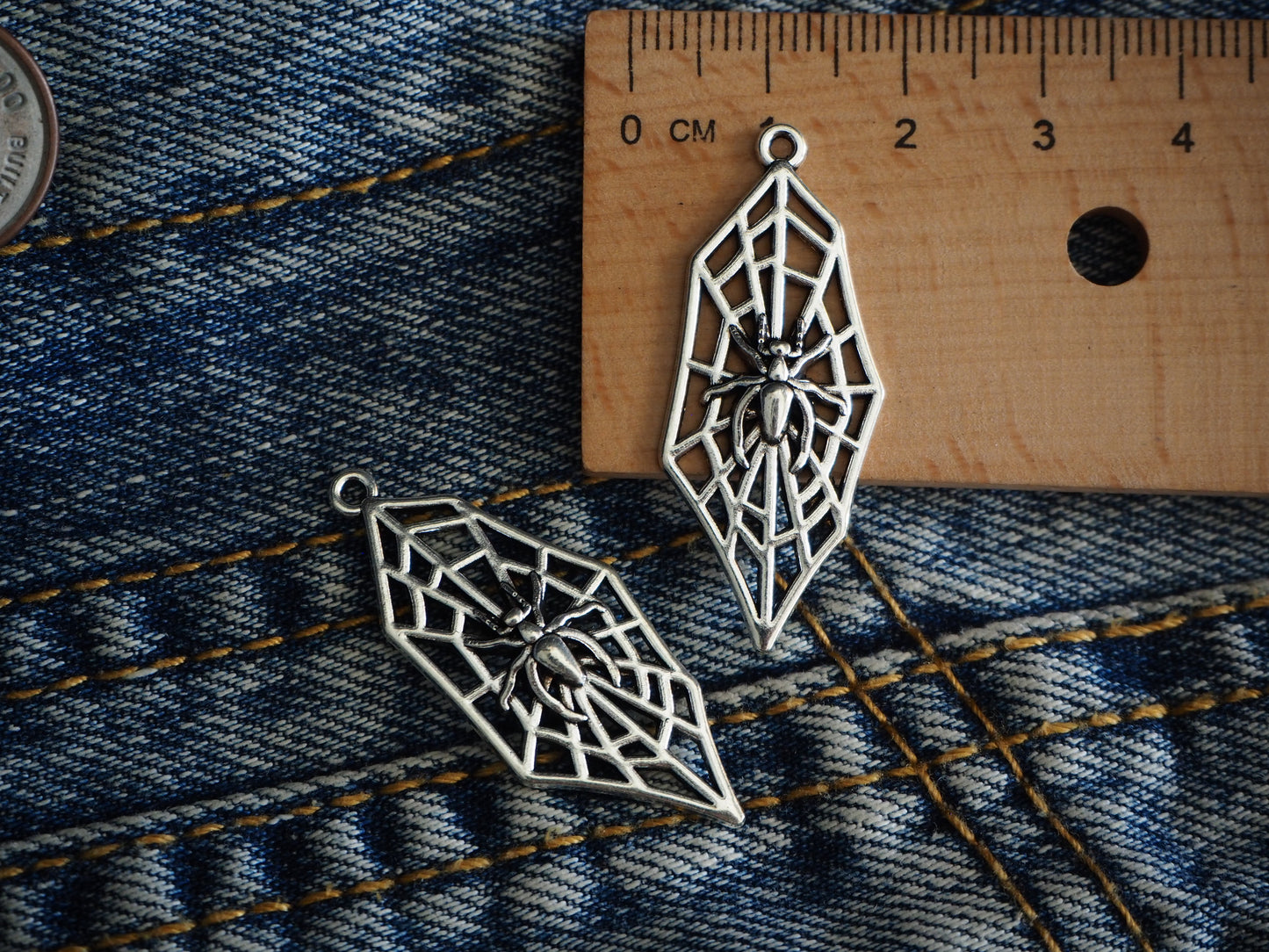 Spider Web Metal Pendant