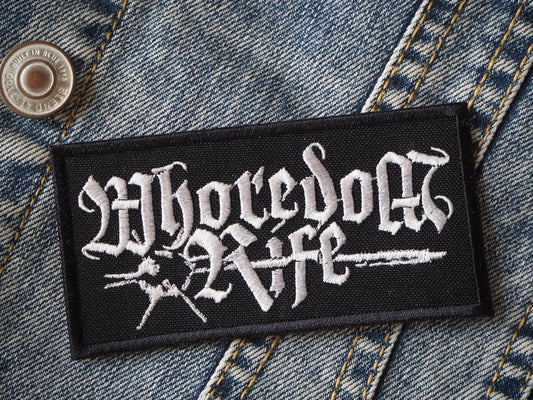 Whoredom Rife Black Metal Embroidered Patch