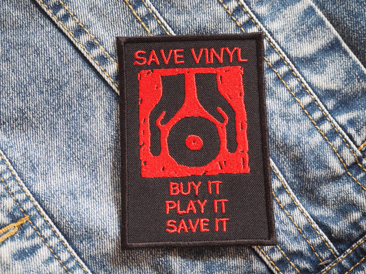 Save Vinyl Embroidered Patch