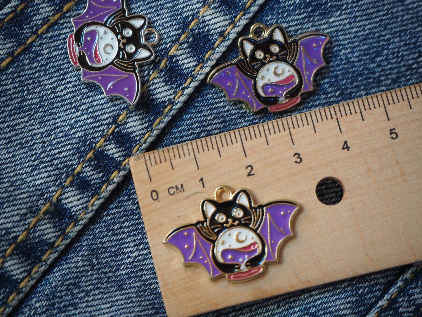 Vampyric Cat Metal Pendant