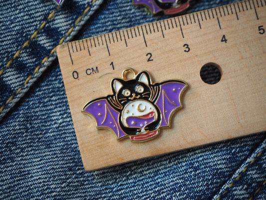 Vampyric Cat Metal Pendant