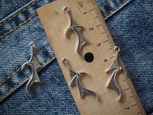 Bat Wing Metal Pendant