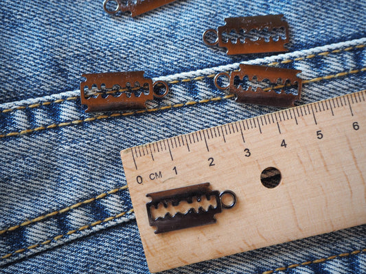 Razorblade Metal Pendant