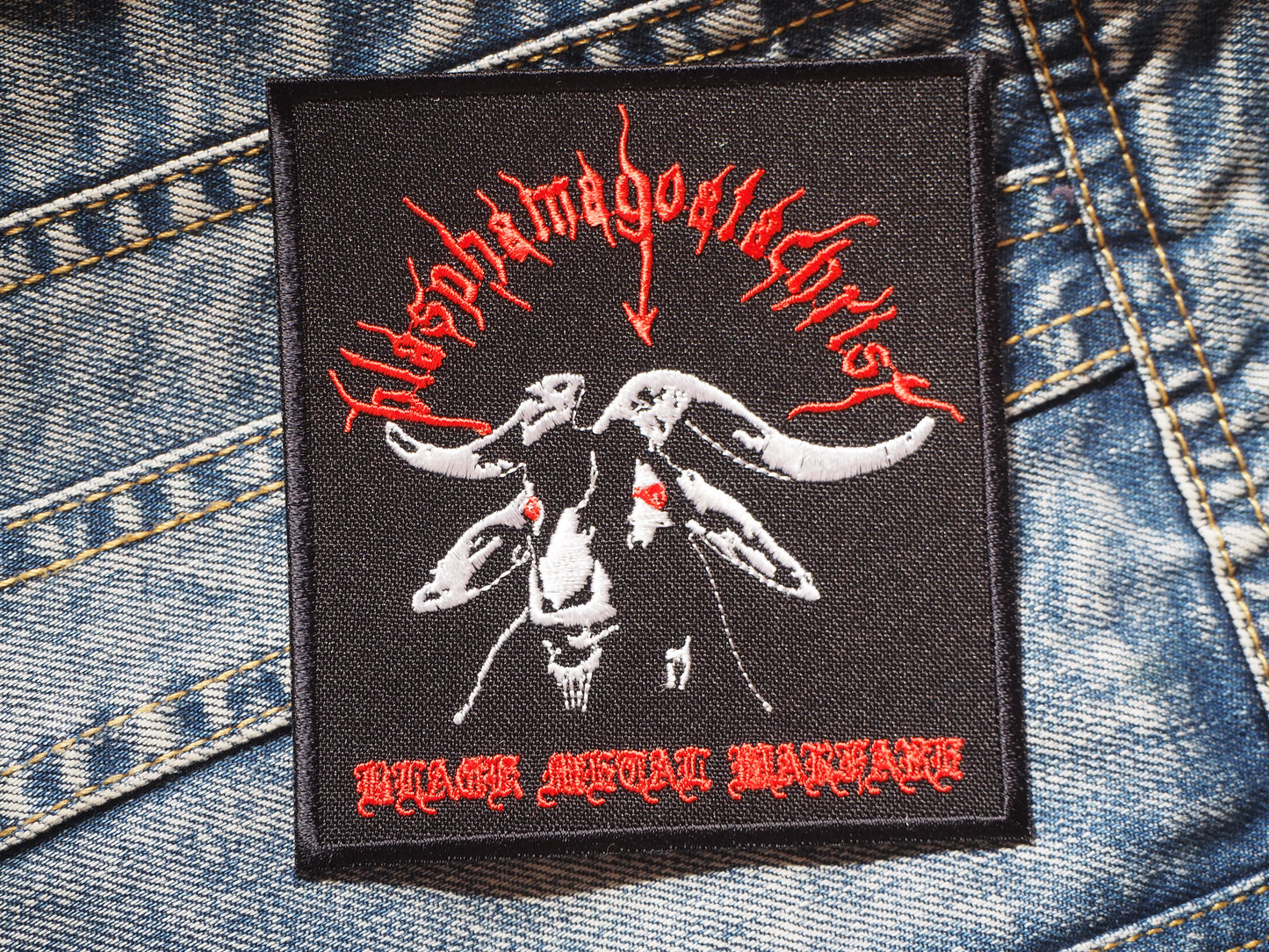 Goat Black Thrash Death Metal Embroidered Patches