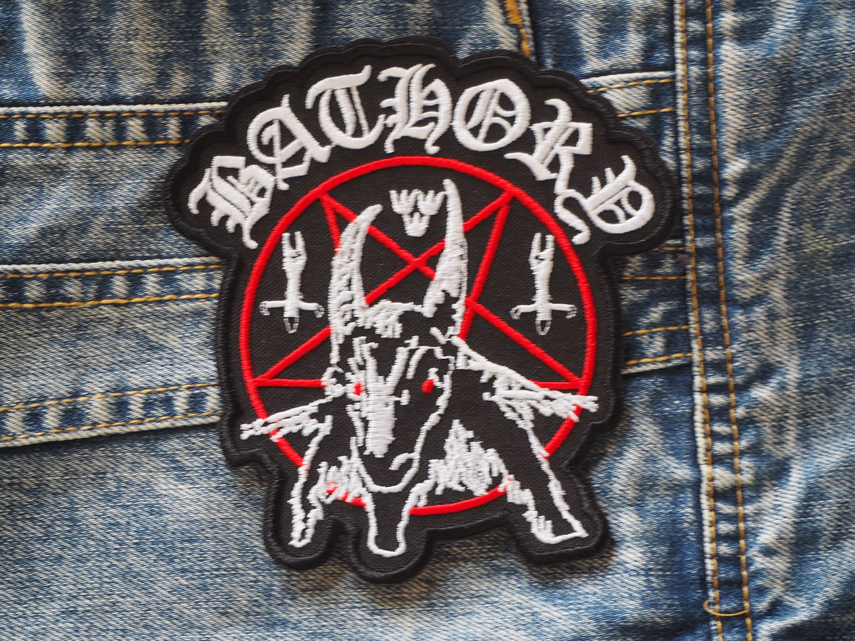 Viking Black Metal Goat Embroidered Patch