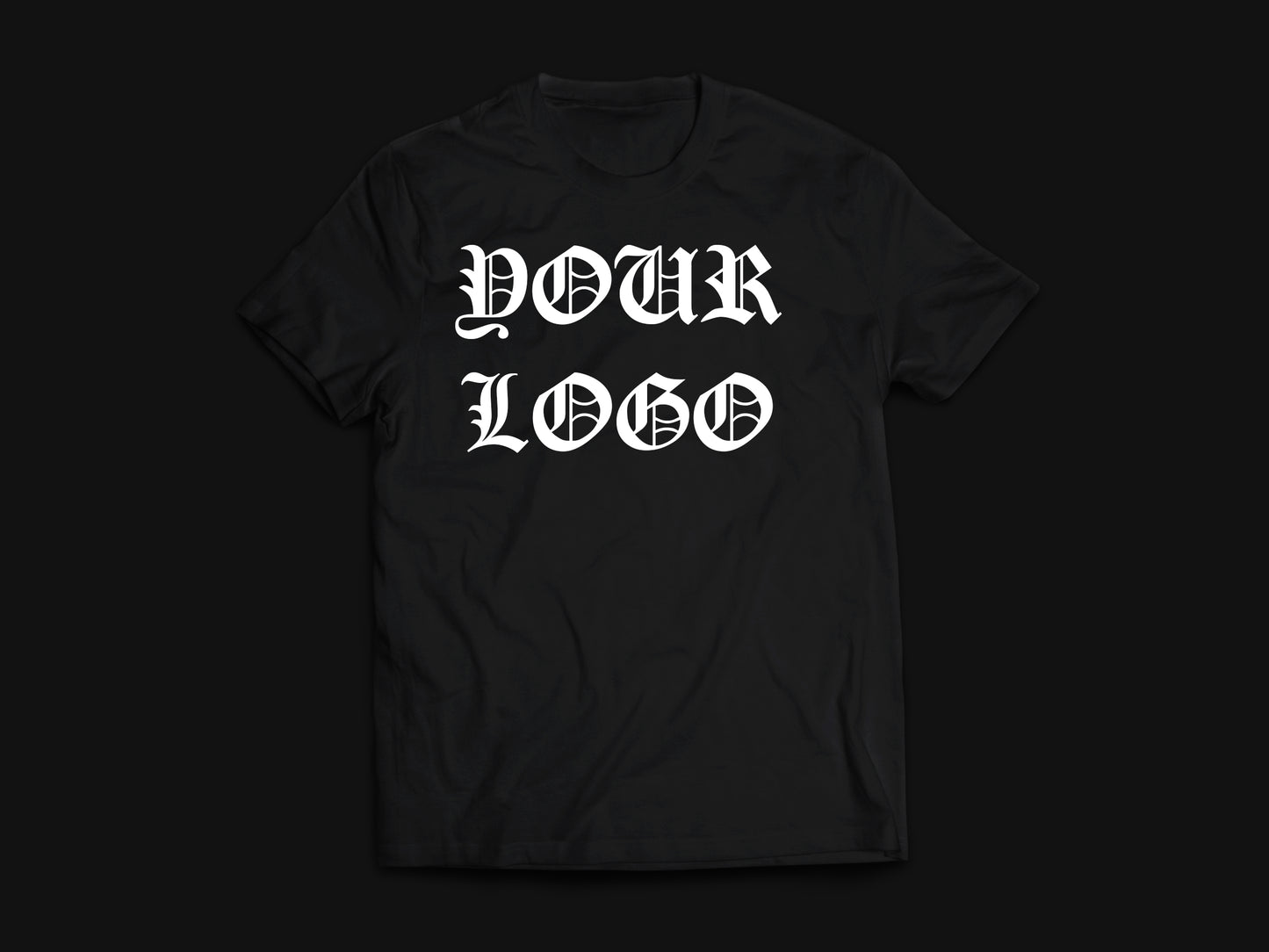 CUSTOM PRINTED BLACK/WHITE ONE-SIDED T-SHIRT WITH YOUR LOGO