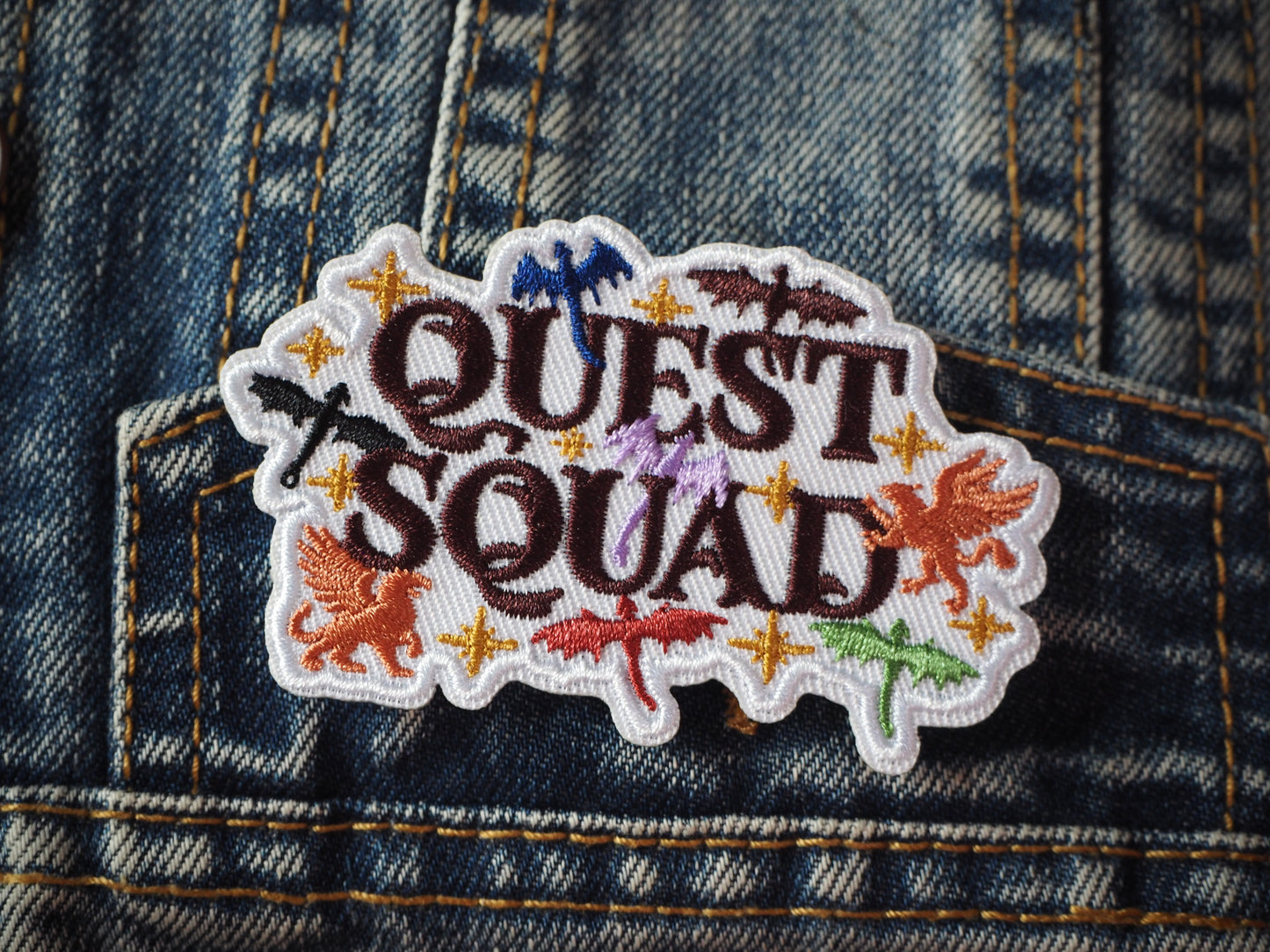 Dungeons Quest Dragons Embroidered Patch