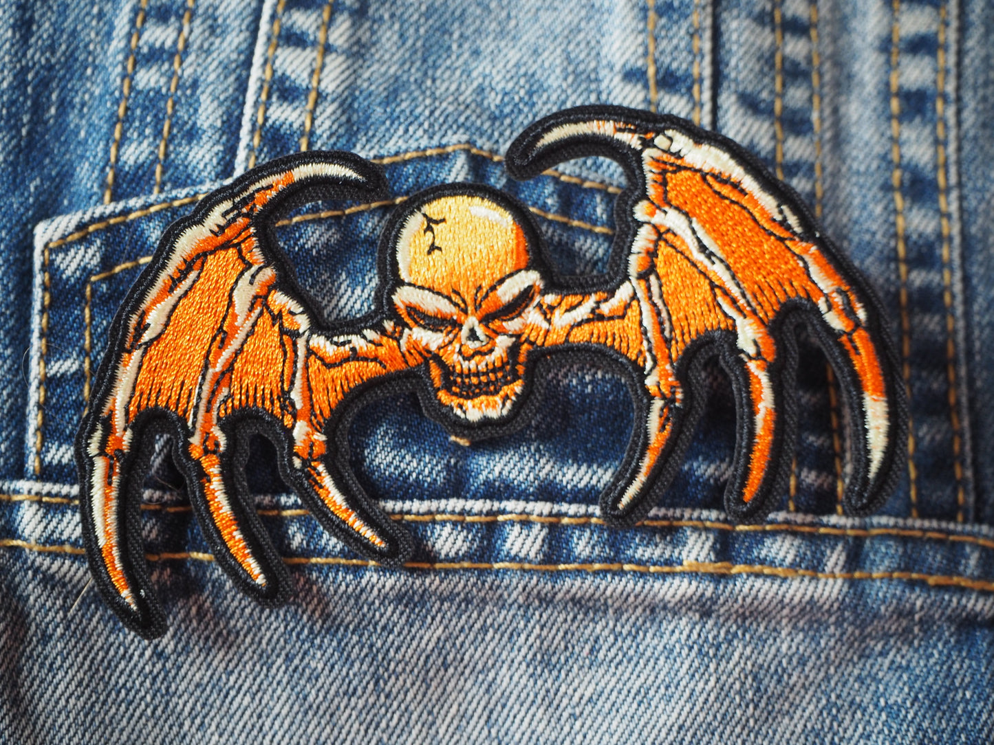 Horror Demonic Skeleton Embroidered Patch