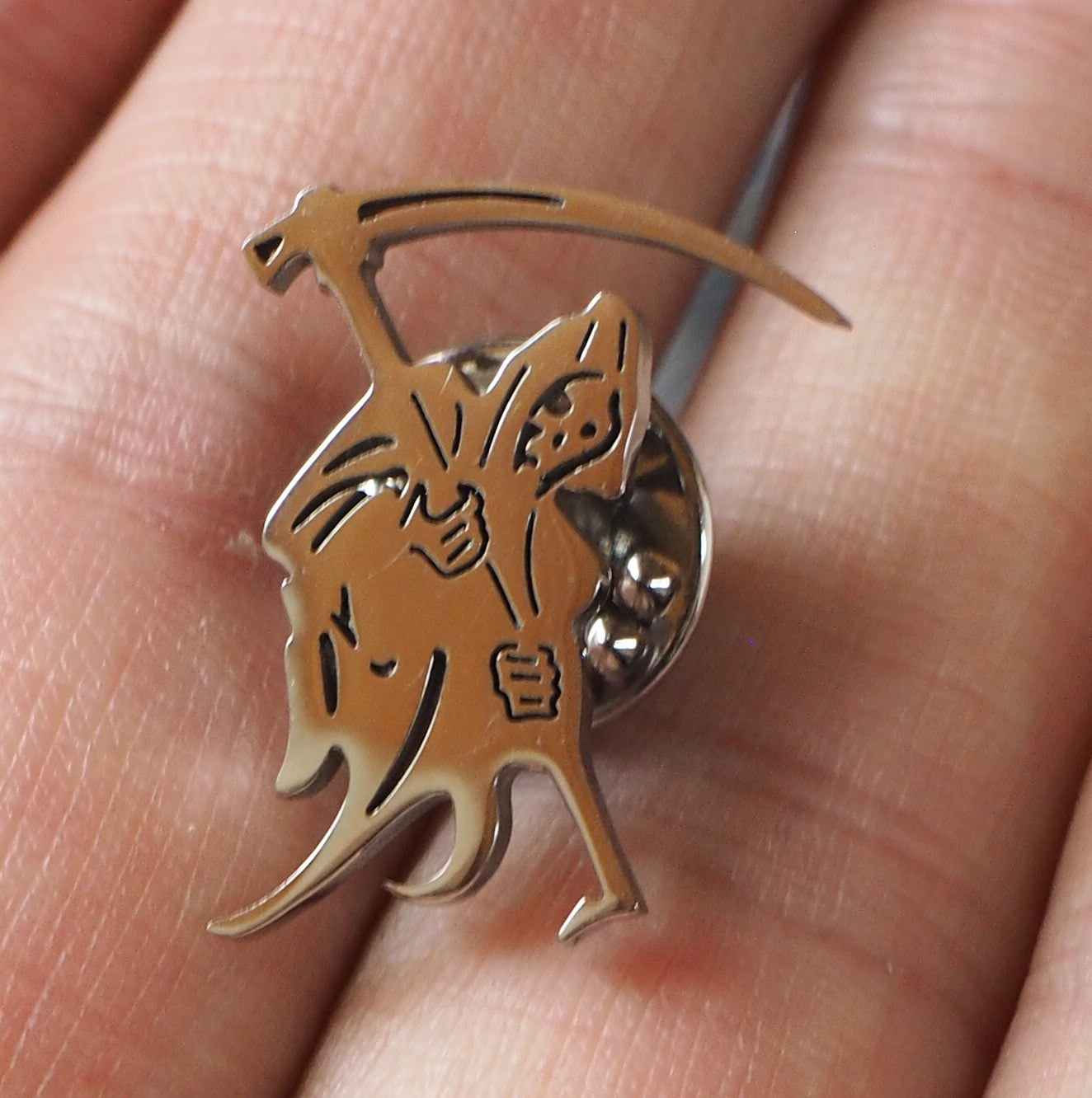 Death Figure Metal Pin