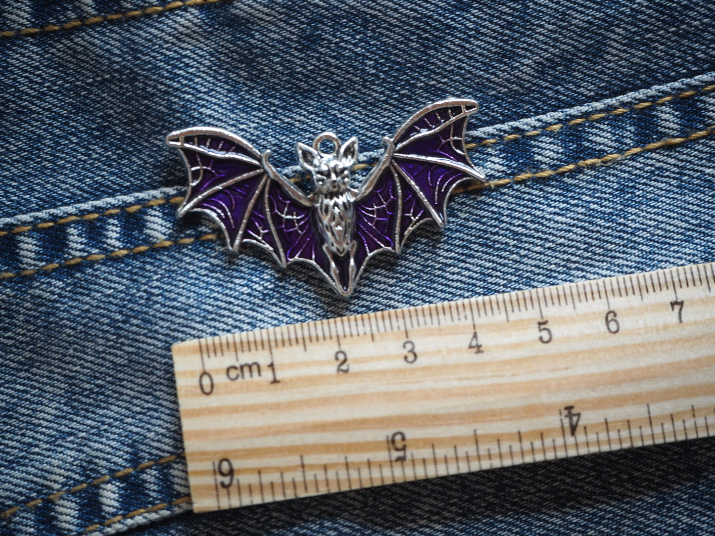Vampyric Bat Gothic Enamel Metal Pendant