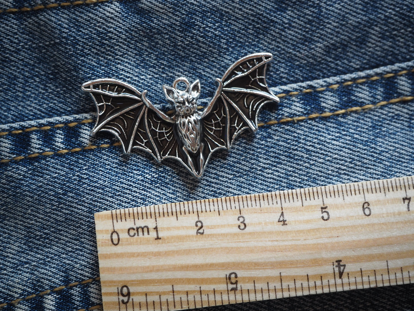 Vampyric Bat Gothic Enamel Metal Pendant