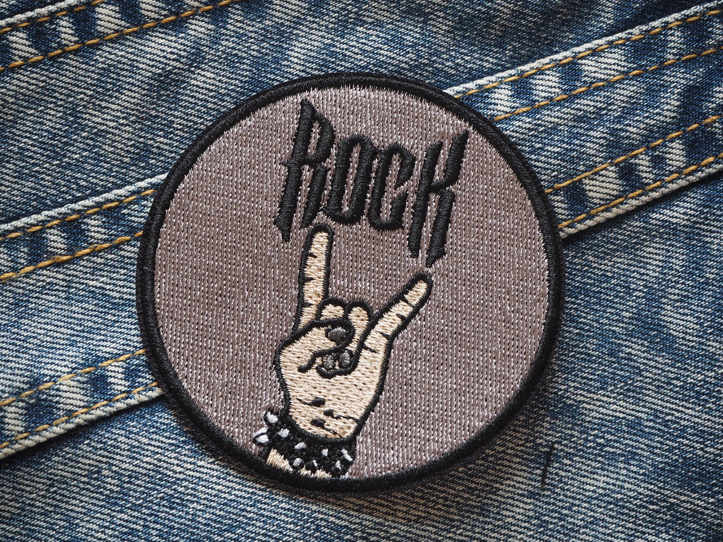 Rock Symbol Embroidered Patch