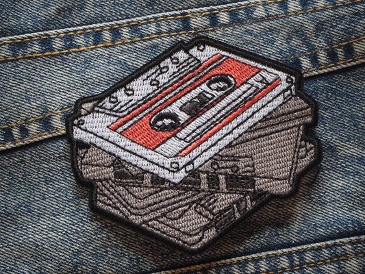 Audiocassette Symbol Embroidered patch
