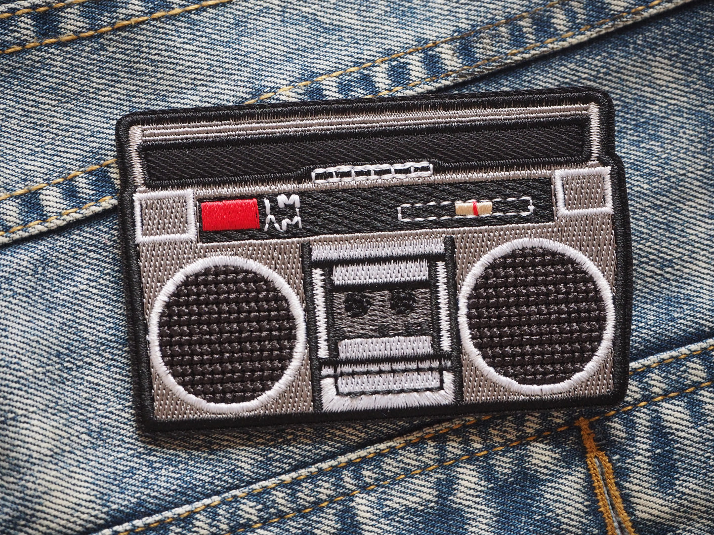 Cassette Player Embroidered Patch