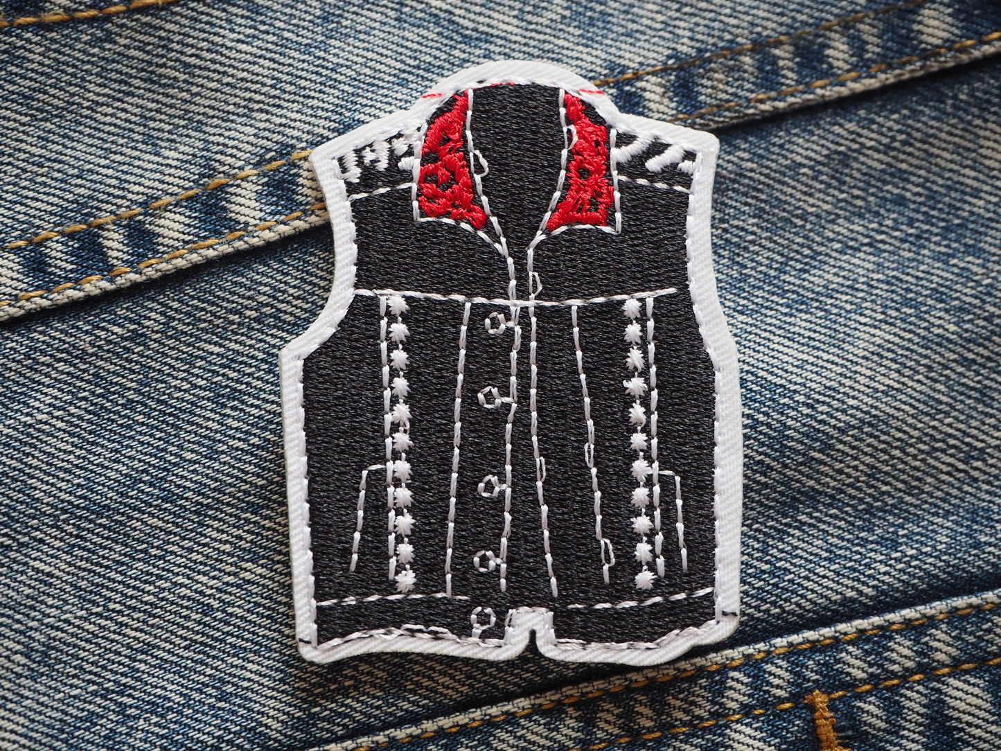 Battle Vest Jacket Punk Embroidered Patch