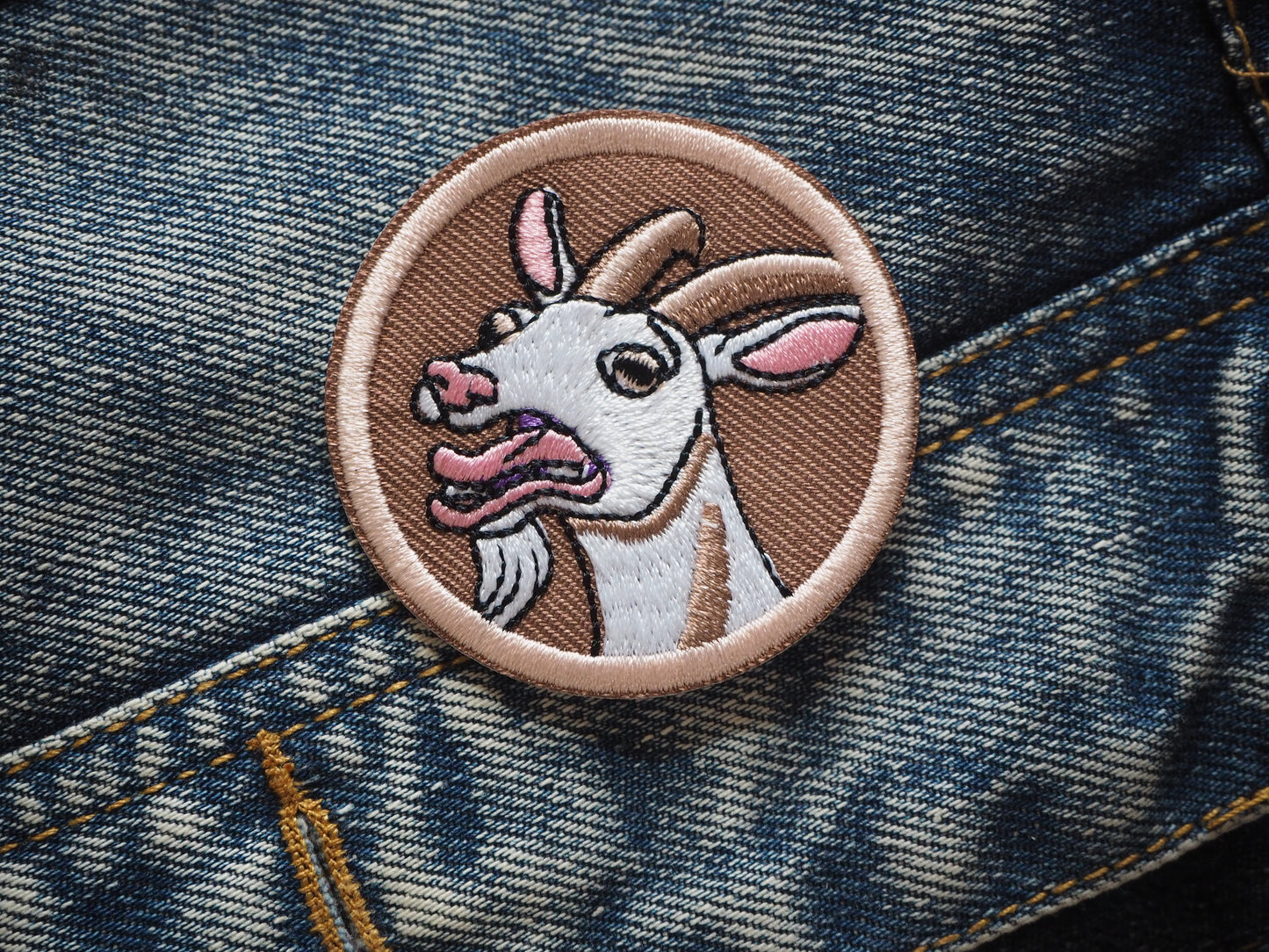Goat Embroidered Patch