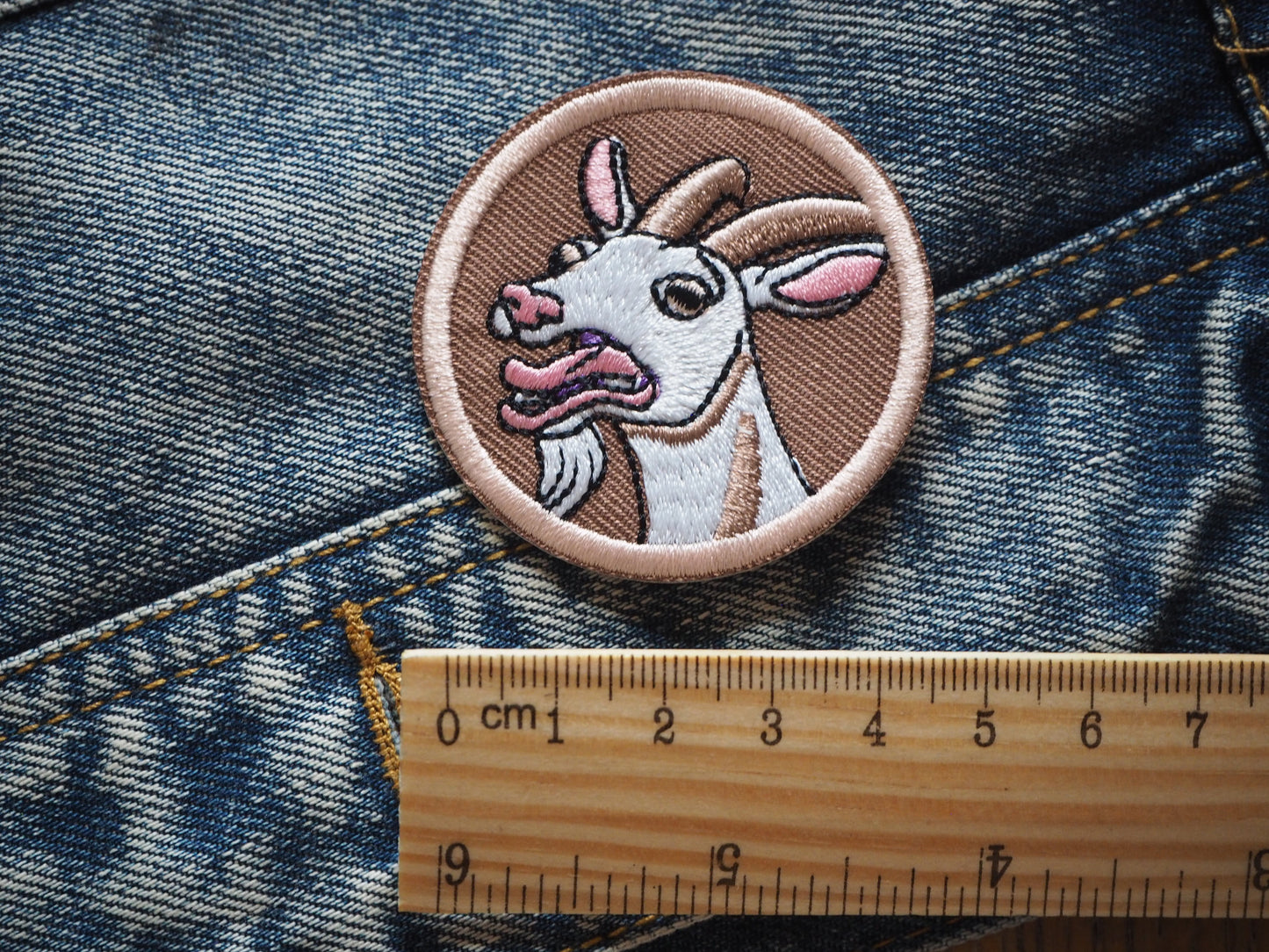 Goat Embroidered Patch