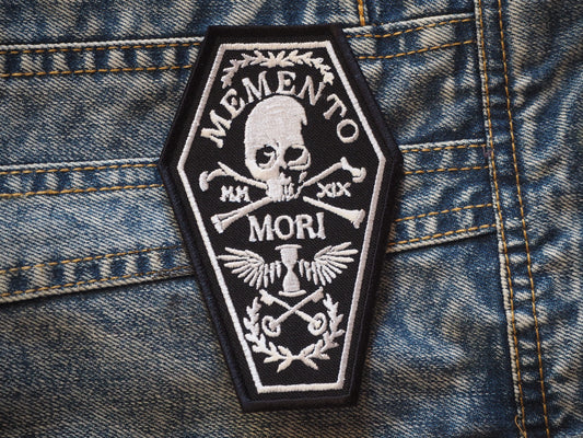 Memento Mori Coffin Gothic Embroidered Patch