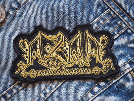 Azar Black Metal Embroidered patch