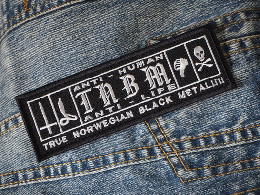 True Norwegian Black Metal Embroidered Patch