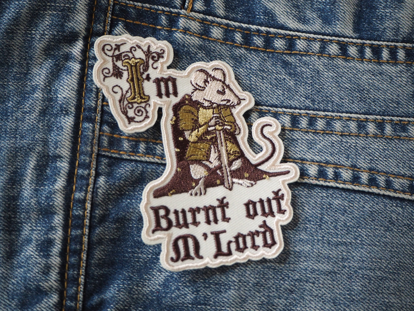 Dungeon Synth Medieval Sword Knight Inspired Embroidered Patch