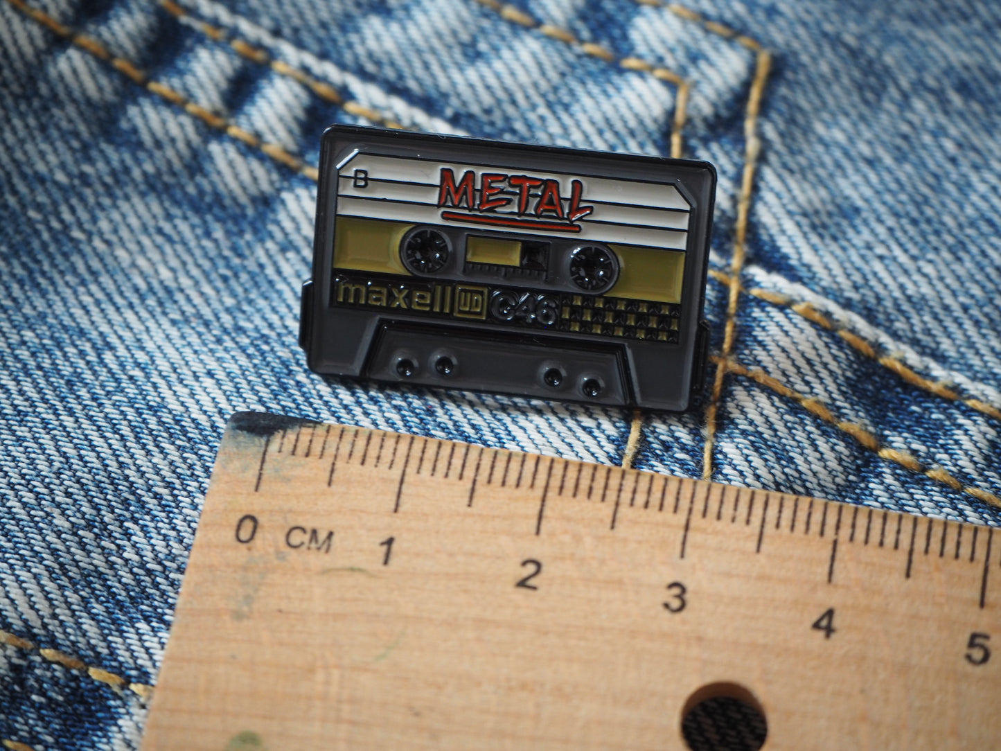 Heavy Metal Audiocassette Metal Pin