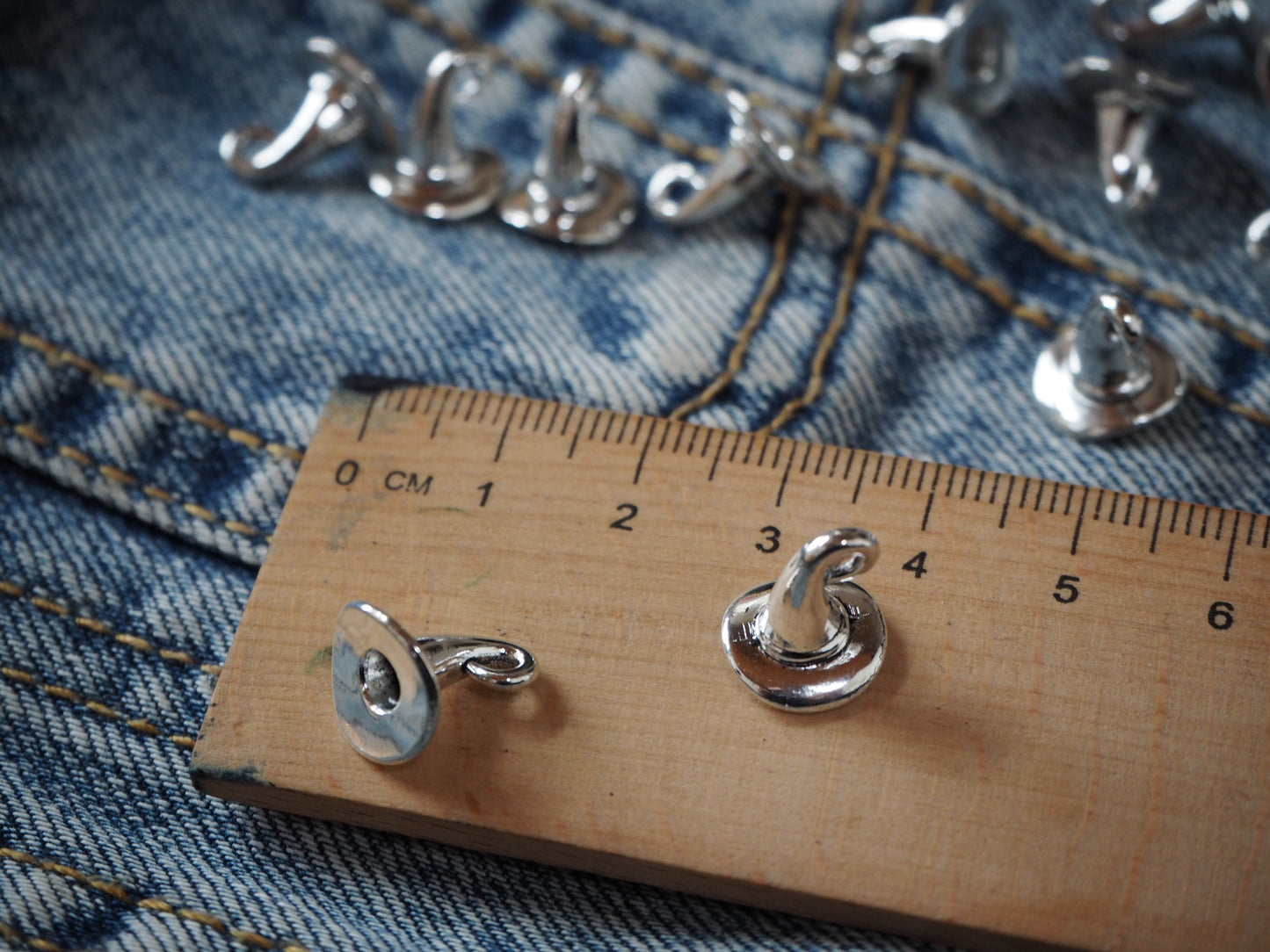 Keller Synth Inspired Witch Hat Metal Pendant