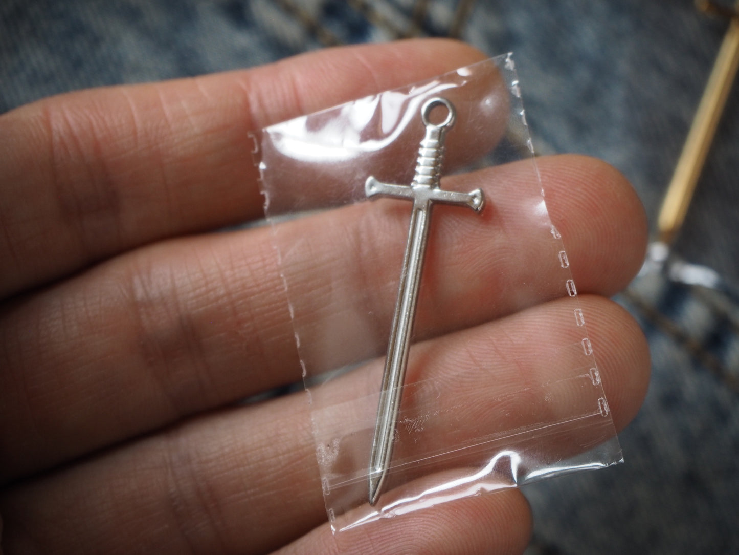 Sword Medieval Dungeon Synth Metal Pendant