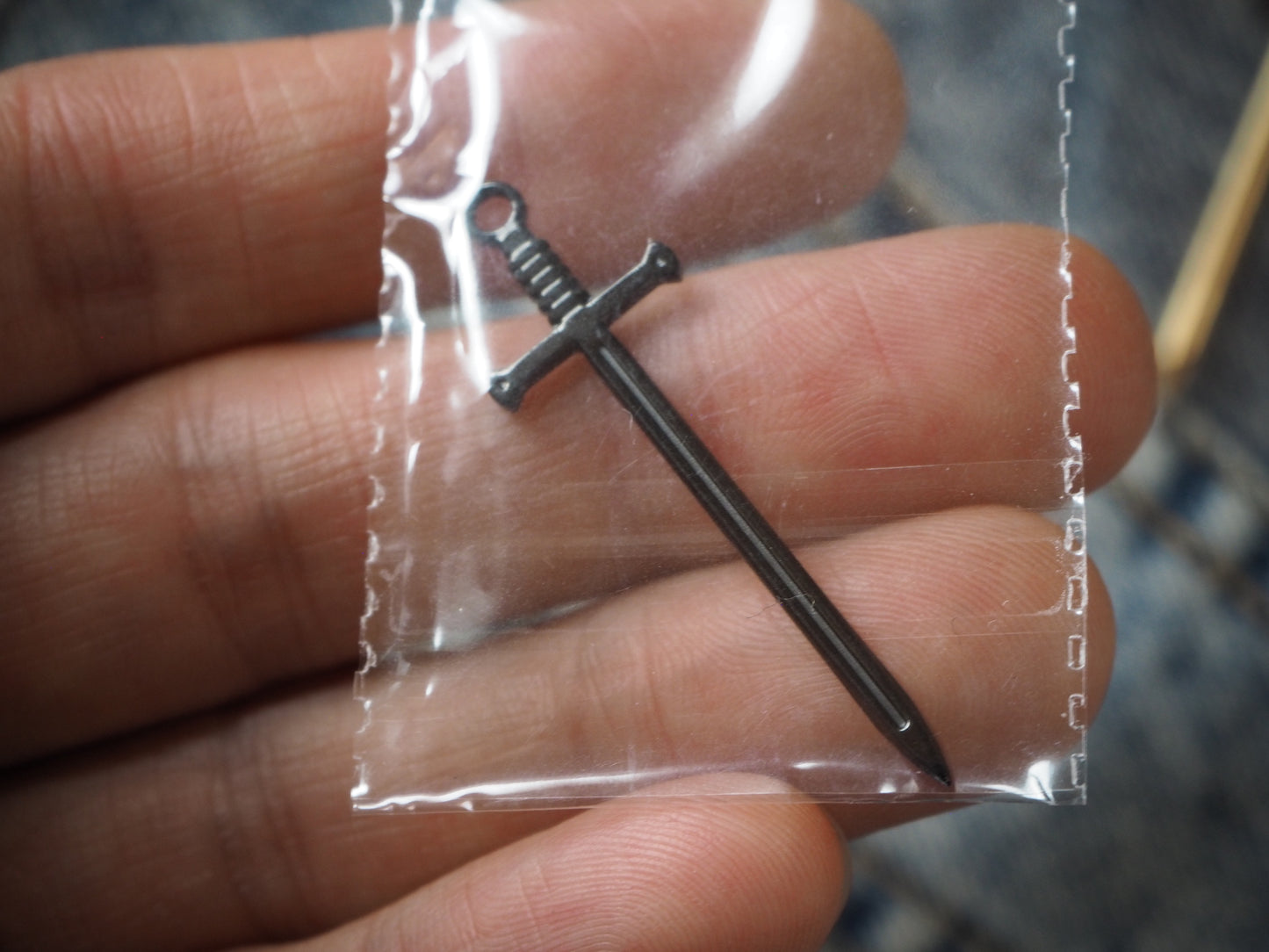 Sword Medieval Dungeon Synth Metal Pendant